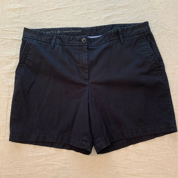 Talbots Relaxed Chino Shorts Black Size 16 - Picture 1 of 6